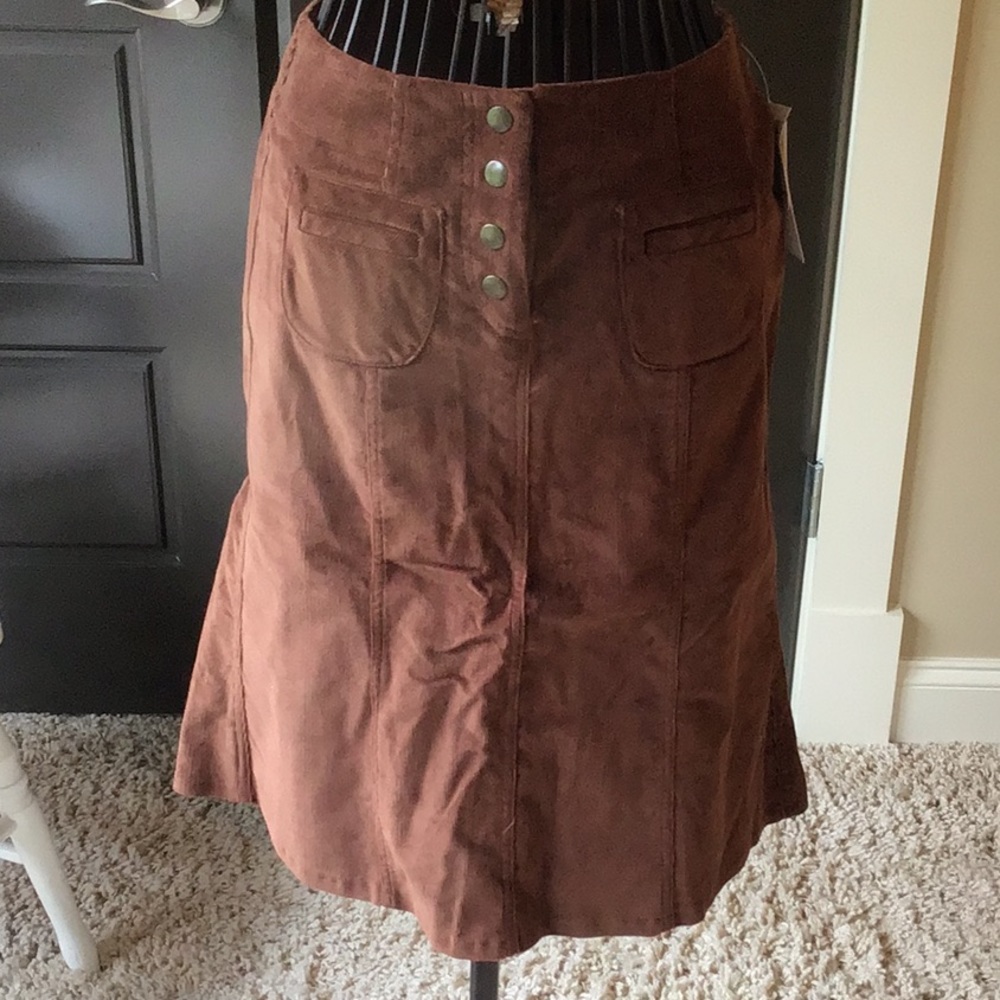 Brown suede skirt - NEW
